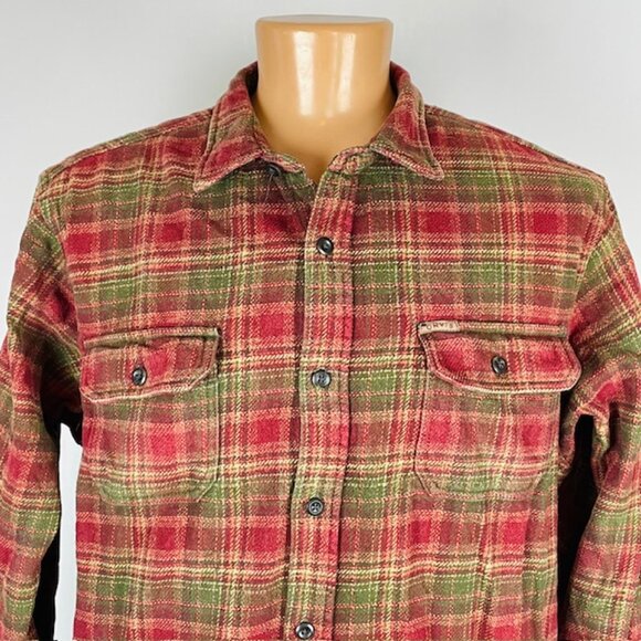 Orvis Big Bear Flannel Shacket Sz XXL Red Green Plaid Gorpcore Lumberjack Grunge - Picture 2 of 8